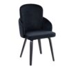 Dahlia - Contemporary Dining Chair (Set of 2) - Gold / Black - Velvet - Image 2