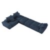 Modern Oversized Modular Sectional Sofa, Sparkling Chenille Fabric Soft Cushion Sofa With 6 Pillows, 6 Pieces Diy Combination Tufted Sofa, No Assembly Required - Blue - Image 19