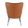 Izzy - Industrial Lounge Chair / Ottoman Set - Black / Camel - Image 4
