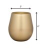Leadingware Metallic Plastic Wine Glasses (Set of 4), Bpa Free, Unbreakable, 18Oz - Gold - Image 3