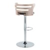 Cosi - Mid-Century Modern Adjustable Barstool With Swivel (Set of 2) - Light Gray / Black - Image 3