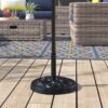 Rust-Resistant Resin Umbrella Base - Black - Image 9