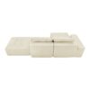Modular Sectional Sofa Couch, L Shaped Linen Floor Couch Set, Wide Deep Seat Convertible For Living Room Or Office - Beige - Image 10