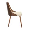 Anabelle - Mid-Century Modern Chair (Set of 2) - Walnut / Cream - Image 3