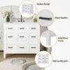 Bathroom Vanity Cabinet With Resin Integrated Sink 4 Drawers, 2 Doors - White - Image 8