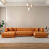 Marlow - U Shape Corner Sofa - Cognac - Image 7