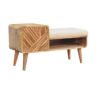 Boucle Carved Telephone Table - Oak - Image 3