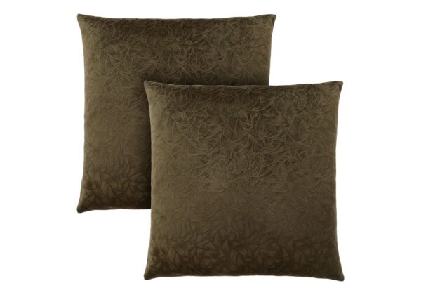 Pillows, Square, Insert Included, Decorative Throw, Hypoallergenic Polyester, Modern (Set of 2) - Green