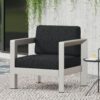 Aviara - Luxurious Outdoor Club Chair Low Profile Deep Seating - Silver - Image 3