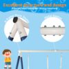 Kids Metal Swing Set For Backyard Outdoor Playground Two Functional Swing Set For Kids Outdoor Equipment - Antique Blue - Image 5