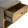 Floating Curve Open Slot Nightstand - Oak - Image 4