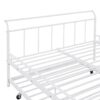Full Size Daybed With Curved Handle Design And Twin Size Trundle - White - Image 7