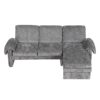 Convertible Futon Sofa Bed Futon Sofa Couch With An Adjustable Backrest, A Reversible Chaise Lounge And 2 Removable Armrest Pillows For Living Room - Gray - Image 12