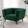 Addison - Lounge Chair Dark - Brown / Dark Green - Image 10