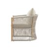 Modern Curved Aluminum Lounge Chair With Stylish Rope Weave Design And Cushioned Comfort - Beige / Natural - Image 5