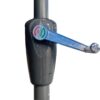 9 Ft Aluminum Patio Market Umbrella With 8 Ribs UV 50 Protection Push Button Tilt And Crank For Garden Beach Or Table Use Without Base - Gray - Image 2