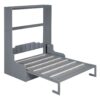 Queen Size Murphy Wall Bed With Cushion, Space Saving - Gray - Image 2