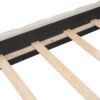 Queen Size Upholstered Platform Bed, Polyester - Beige - Image 9
