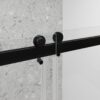 Frameless Double Sliding Soft Close Bathtub Shower Door, 5 / 16" Clear Nano Coated Tempered Glass And 304 Stainless Steel Handle - Matte Black - Image 7