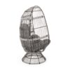 Berkshire - Outdoor Wicker Swivel Egg Chair With Water Resistant Cushions - Gray - Image 4