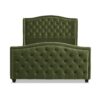 Marcella - Queen Upholstered Shelter Headboard Bed Set - Olive Green - Image 2