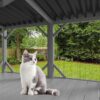 Cat Window Box Catio Outdoor Cat Enclosure For Sunbathing Napping & Viewing Window Perch For Large Indoor Cats All Weather Use Cat Cage - Gray - Image 7