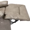 3 Seater Home Theater Recliner Manual Recliner Chair With A Led Light Strip Two Built-In Cup Holders For Living Room - Gray - Image 15