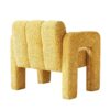 31.10" Wide Boucle Upholstered Accent Chair - Yellow - Image 8