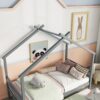 Twin Size House-Shaped Bed With Trundle - Gray - Image 4