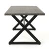 Rolando - Outdoor Aluminum Dining Table With Steel Frame - Gray / Black - Image 8