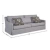 Sofa With Skirt And Reversable Cushions And 2 Pillows - Light Gray - Image 6
