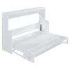 Full Size Murphy Bed With Hydraulic Lift & Desk Design - White - Image 6
