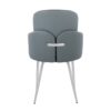 Dahlia - Contemporary Dining Chair (Set of 2) - Chrome / Gray - Image 5