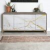Paavan - Console Cabinet - White / ChampagneChampagne - Image 5