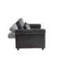 3 In 1 Loveseat Sofa Bed Chenille Fabric Pull Out Couch Sleeper Full Back Frame, Seat Frame, Armrests & 2 Pillows - Dark Gray - Image 17