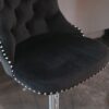 Swivel Velvet Barstools Adjusatble Seat Height From 25-33", Modern Upholstered Chrome Base Bar Stools With Backs Comfortable Tufted For Home Pub And Kitchen Island (Set of 2) - Black - Image 11