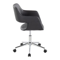 Margarite - Contemporary Task Chair - Chrome / Black