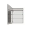 26" X 20" Bathroom Medicine Cabinet With LED Mirror, Anti-Fog, Waterproof, 3000K~6000K Single Door Lighted Bathroom Cabinet With Touch Swich, Dimmable, Recessed Or Surface Mount (Left Door) - Silver - Image 8
