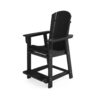Adirondack Style Counter Chair Stylish HDPE Poly Lumber For Dining, Patio, And Garden Comfort - Black - Image 5