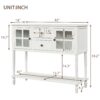Hearth & Haven Stella - Buffet Storage Cabinet With Bottom Shelf - White - Image 4