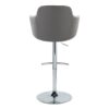 Boyne - Contemporary Adjustable Barstool With Swivel With Rounded T Footrest (Set of 2) - Chrome / Gray - Image 5