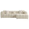 Beatrice - Modern Tufted Right Sectional Sofa - Ivory - Image 8