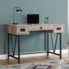 Computer Desk For Home Office, Laptop, Storage Drawers, Transitional - Taupe - Image 3