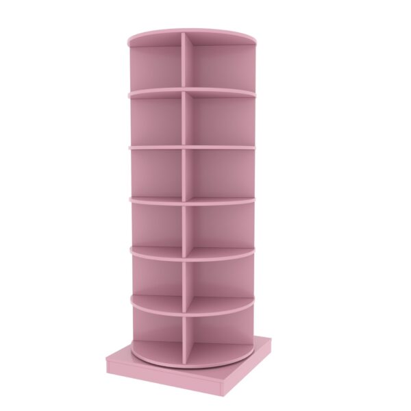 360 Rotating Shoe Cabinet 6 Layers - Pink