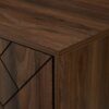 Modern Scandinavian 4 Door Herringbone 70" TV Stand For TVs Up To 80" - Dark Walnut - Image 6