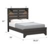 Junipe - Full Bed With Lights - Brown - Image 6
