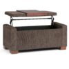 Bretton - Lift Top Storage Ottoman - Deep Umber Brown - Image 2