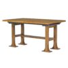 Topmax - 6 Piece Farmhouse Extendable Dining Table Set Trestle Kitchen Table Set With Removable Leaf And Upholstered Dining Chair And Bench For Dining Room - Dark Brown - Image 11