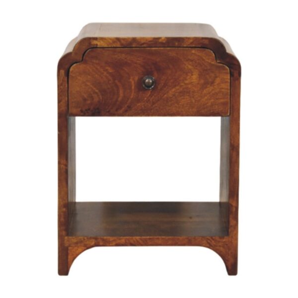 Newton - Mini Nightstand With A Drawer And Open Shelf - Brown