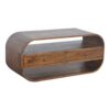 Curved Edge Media Unit With 2 Drawers - Chestnut - Image 3